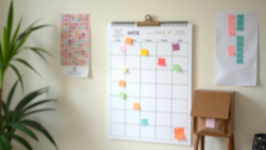 Calendario anual con marcas de objetivos de ahorro