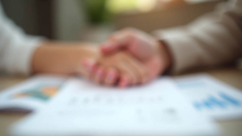 Manos de pareja juntas sobre documentos