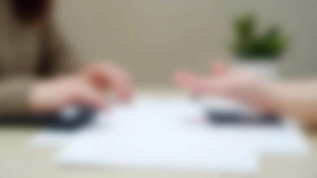 Documentos de banco y calculadora, símbolos de decisión financiera