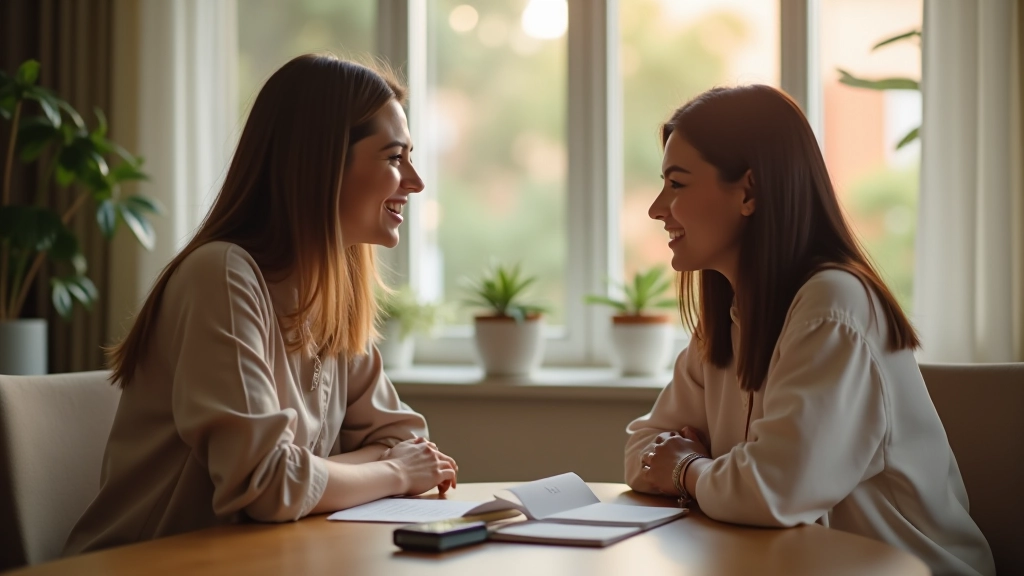 Pareja en conversación seria, comunicación abierta, ambiente tranquilo