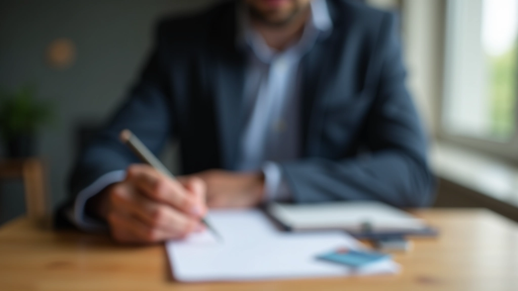 Persona escribiendo en cuaderno junto a dos tarjetas de débito diferentes, representando finanzas separadas