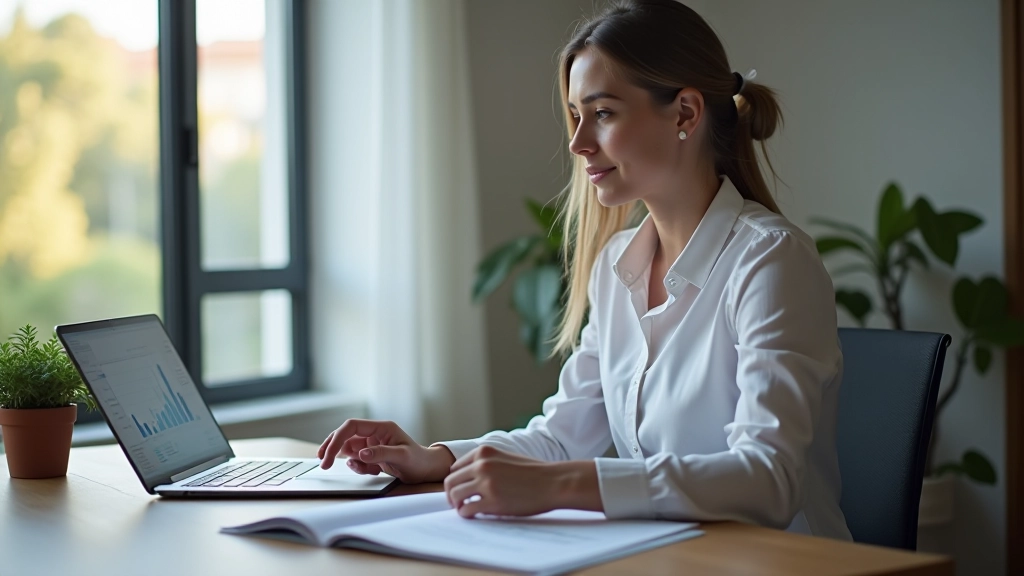 Gráfico de presupuesto familiar en pantalla, números y distribución de gastos visualizados